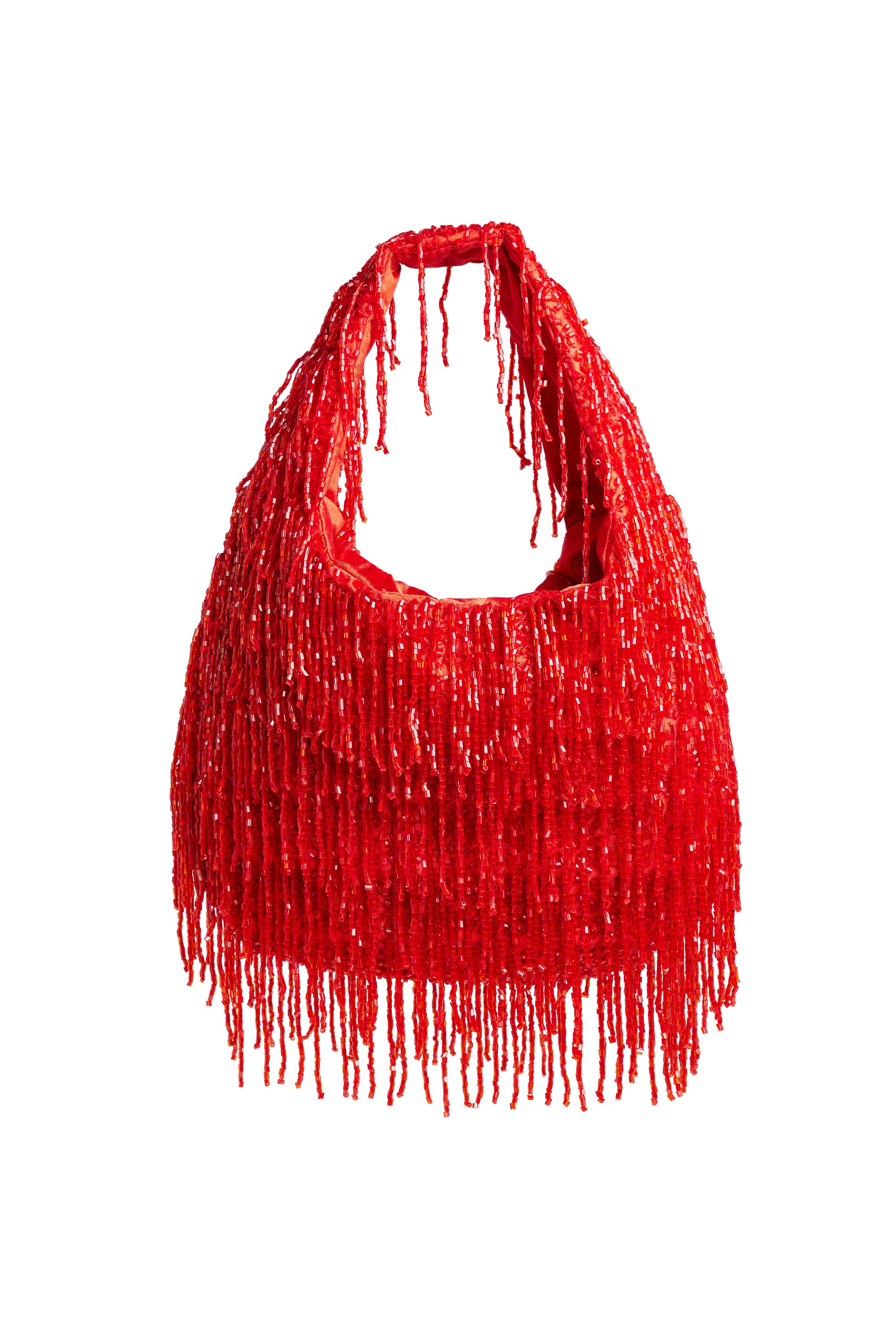 Red Small Beaded Bag