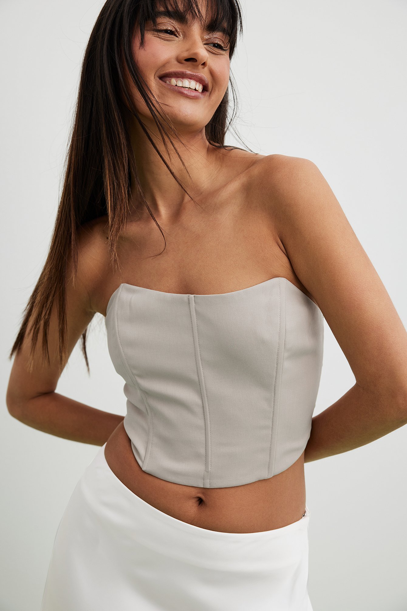 Recycled Smock Back Corset Top